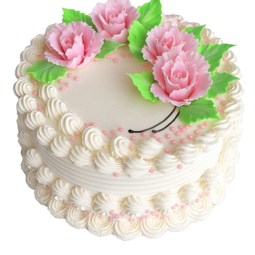 Tortas su gėlių dekoracija