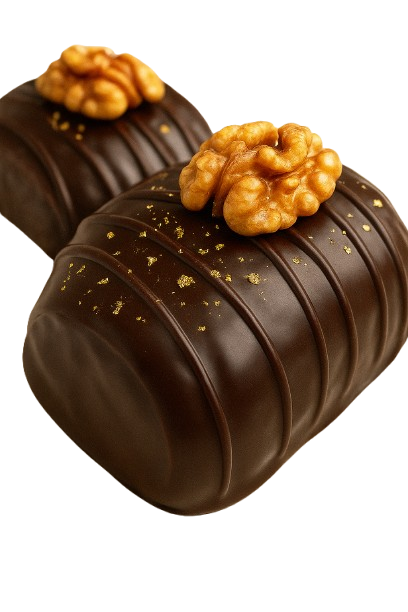 Šokoladiniai saldainiai su graikiniais riešutais