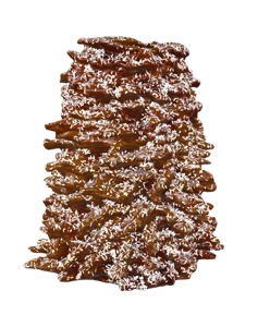 Šakotis aplietas šokoladu  ir kokoso drožlėm